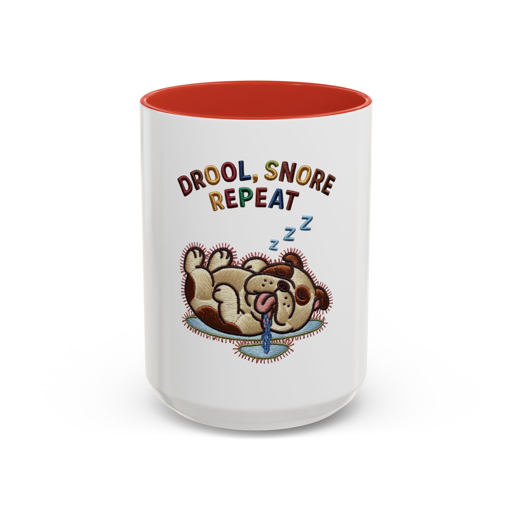 Drool, Snore, Repeat Coffee Mug — Cute Sleeping Dog Accent Mug (11/15oz)