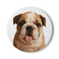 Bulldog Puppy Ceramic Coaster — Cute Dog Drink Coaster for Pet Lovers