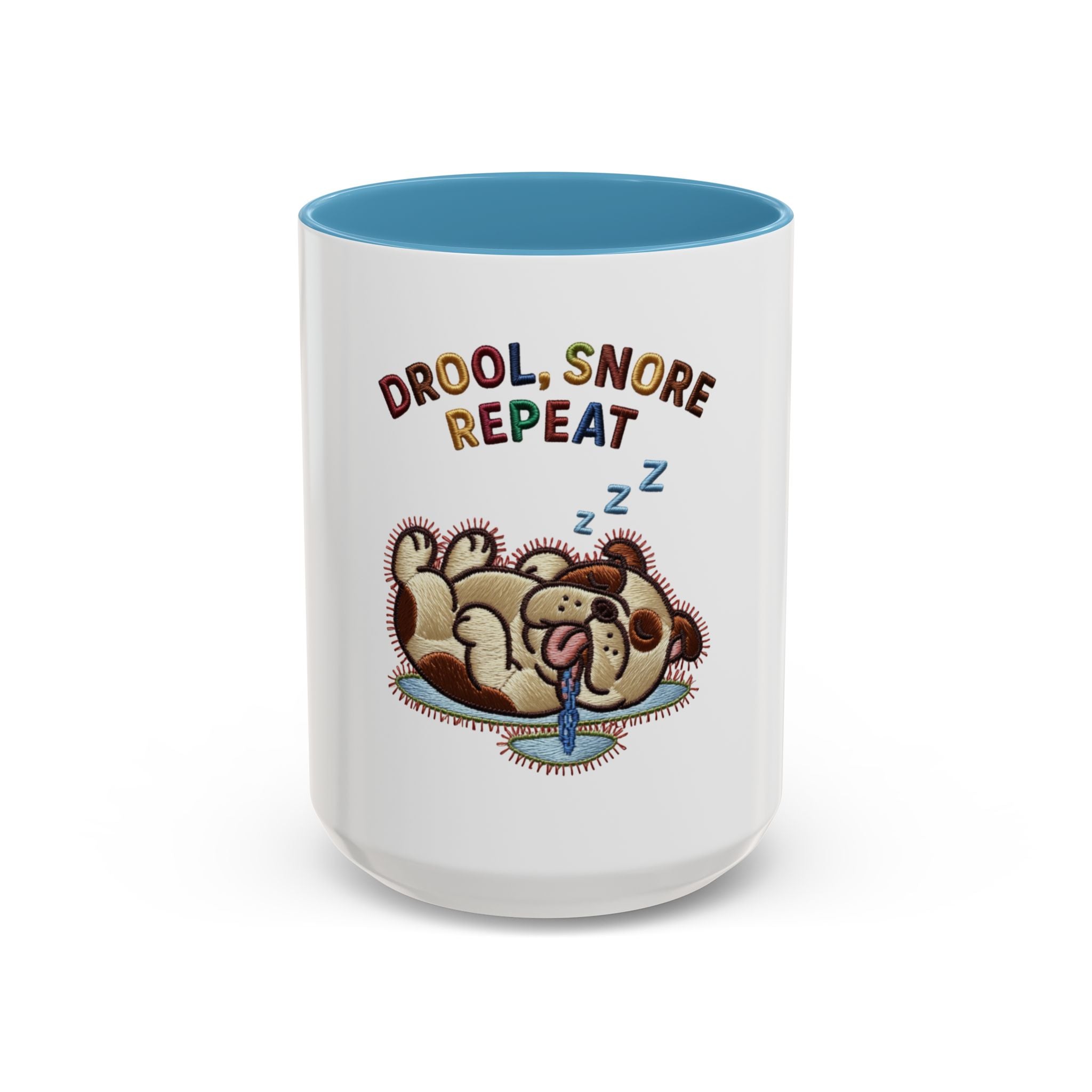 Drool, Snore, Repeat Coffee Mug — Cute Sleeping Dog Accent Mug (11/15oz)