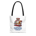 Bulldog Bench Tote Bag — Funny 'If I Wanted a Jogging Partner I Wouldn't Have a Bulldog' Canvas Tote
