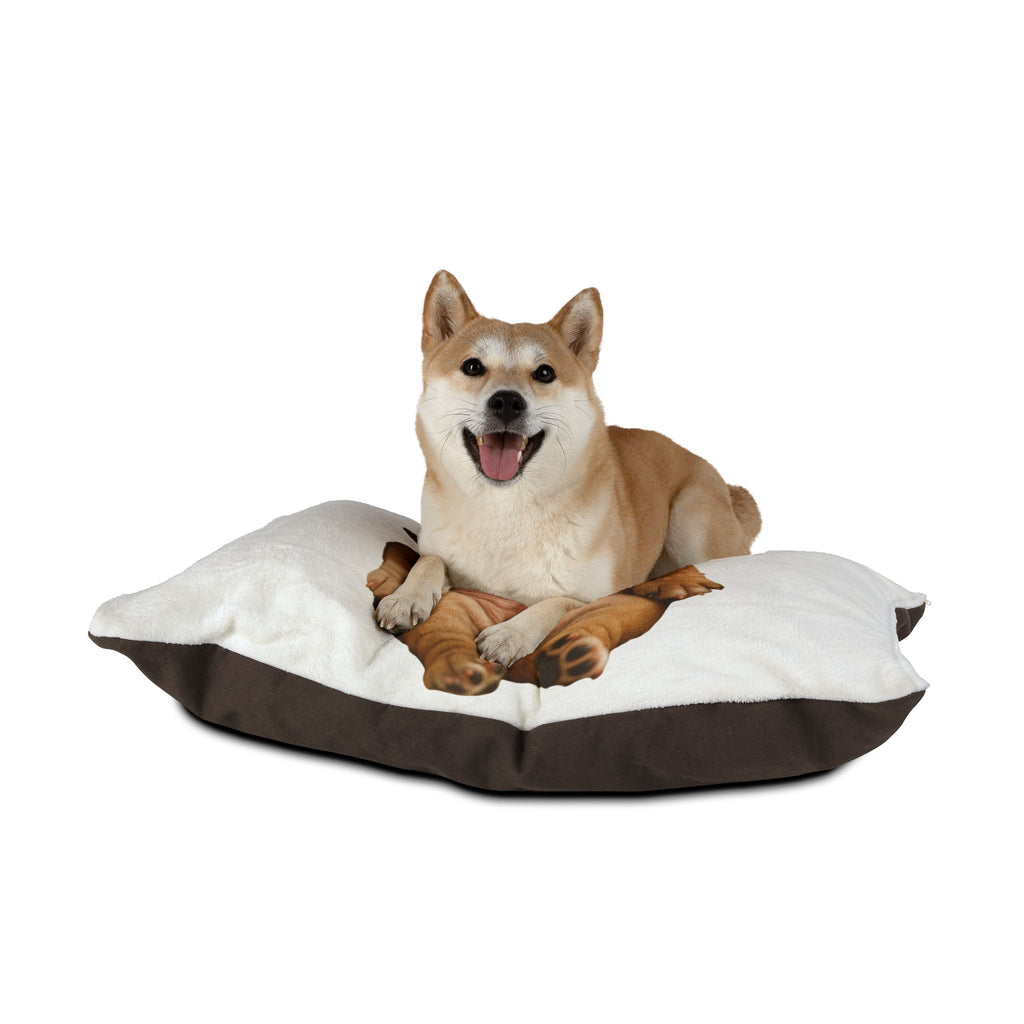 Bulldog Puppy Plush Pet Bed — Soft Sleeping Pup Print Dog Bed